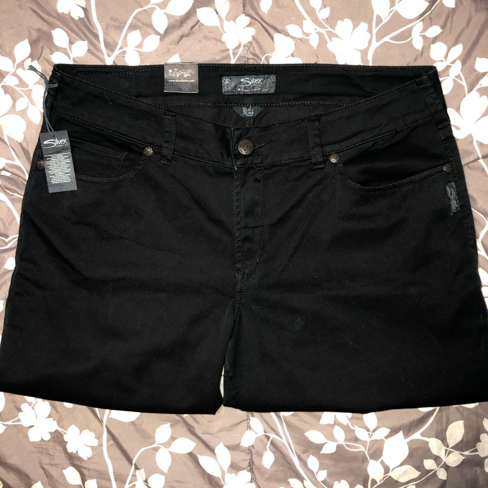 Silver Suki Slim black pants